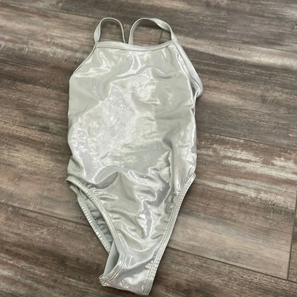 Dolfin Silver Metallic One Piece Training Swimsuit - Picture 3 of 8